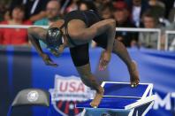 <p>She attends and swims for Stanford University. (AP) </p>