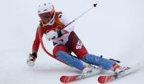 Alpine Skiing - Pyeongchang 2018 Winter Olympics - Women's Alpine Combined - Jeongseon Alpine Centre - Pyeongchang, South Korea - February 22, 2018 - Michelle Gisin of Switzerland competes in the Women's Slalom part of the Women's Alpine Combined. REUTERS/Mike Segar