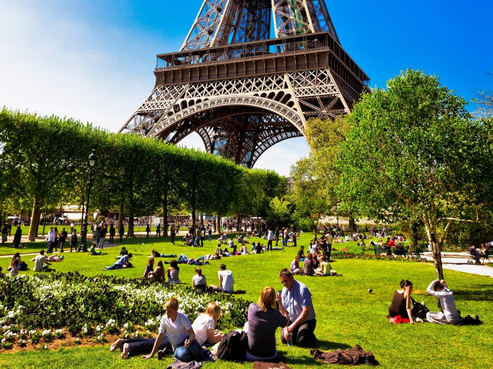 Parc du Champ de Mars in Paris, France.