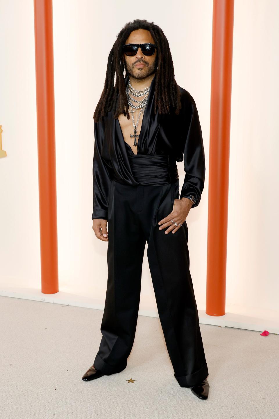 Lenny Kravitz attends the 2023 Academy Awards.