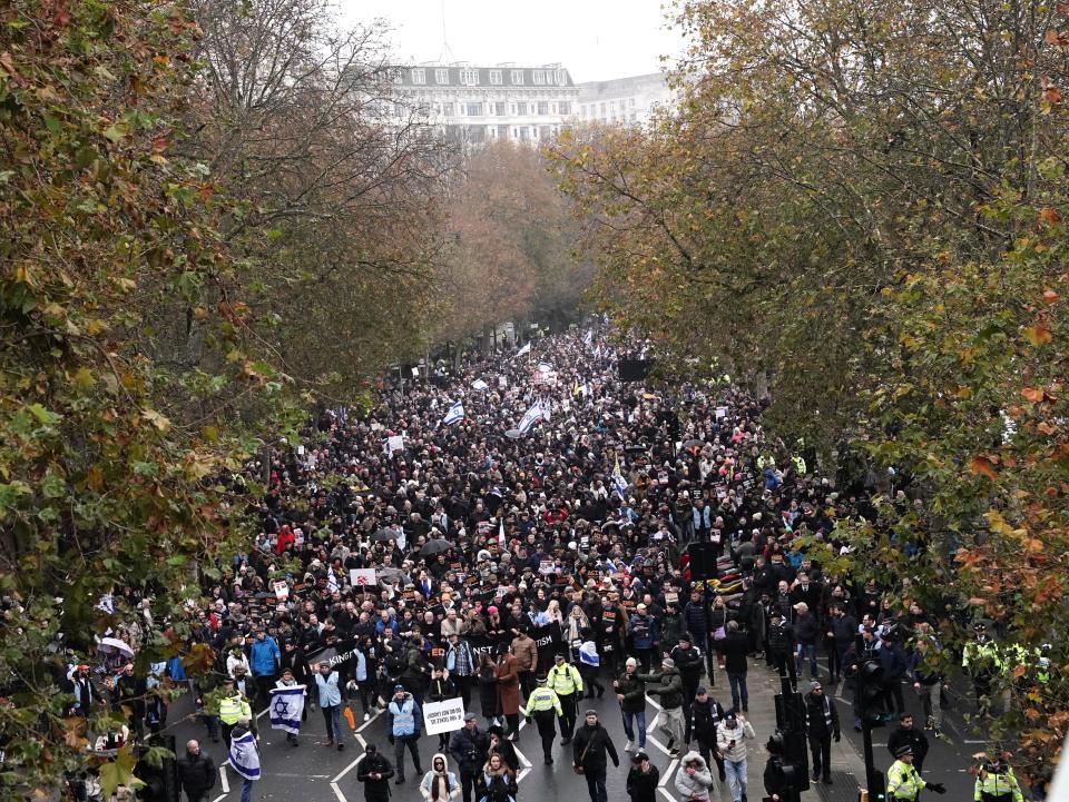 The Met Police said a ‘significant police and security operation is underway' (Jordan Pettitt/PA Wire)