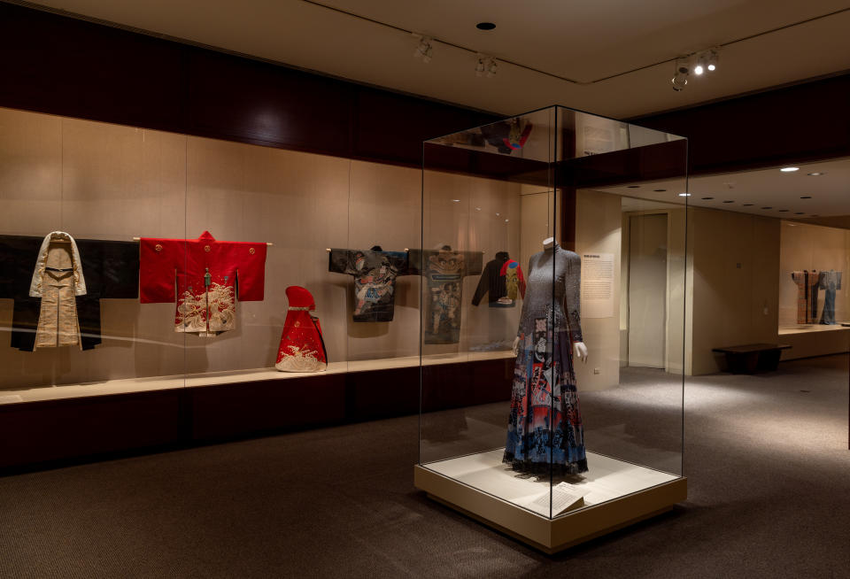A Hanae Mori gown has prominent placement in the exhibition. - Credit: Photo by Barry Schwarz/Courtesy The Met