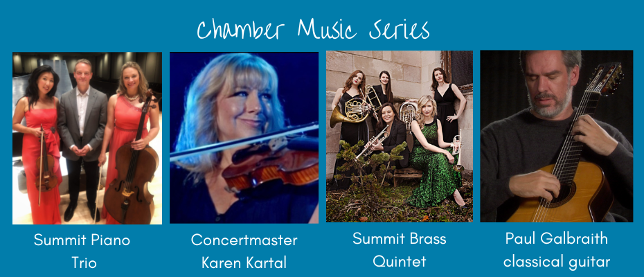 The Chamber Music Series artists. The Summit Brass Quintet is actually the Seraph Brass Quintet.