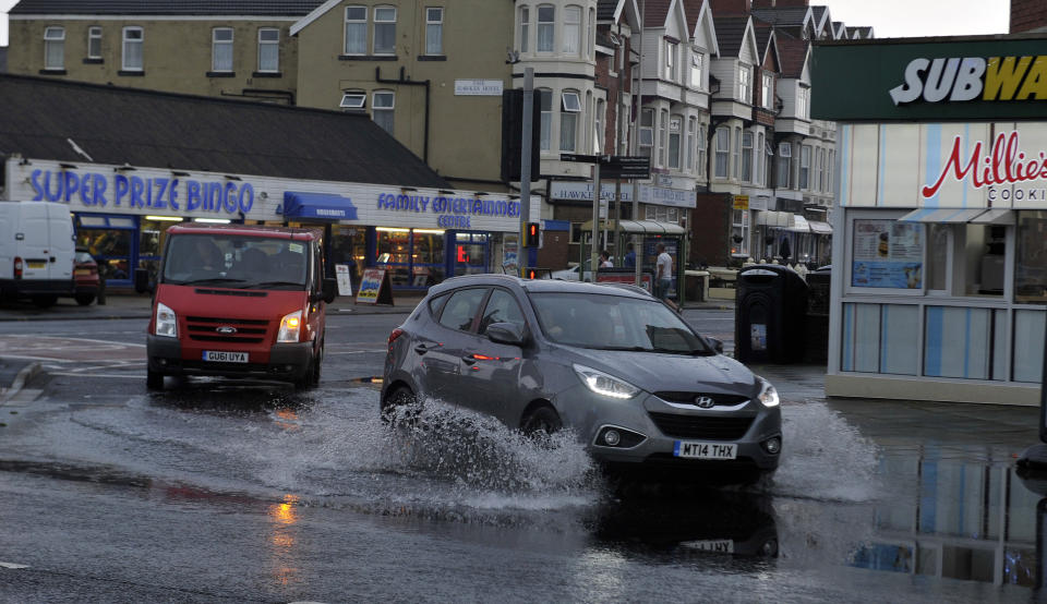 Blackpool was also besieged by flooding last month (Picture: SWNS)