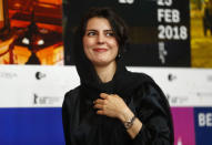 Actress Leila Hatami attends a news conference to promote the movie Khook (Pig) at the 68th Berlinale International Film Festival in Berlin, Germany, February 21, 2018. REUTERS/Hannibal Hanschke