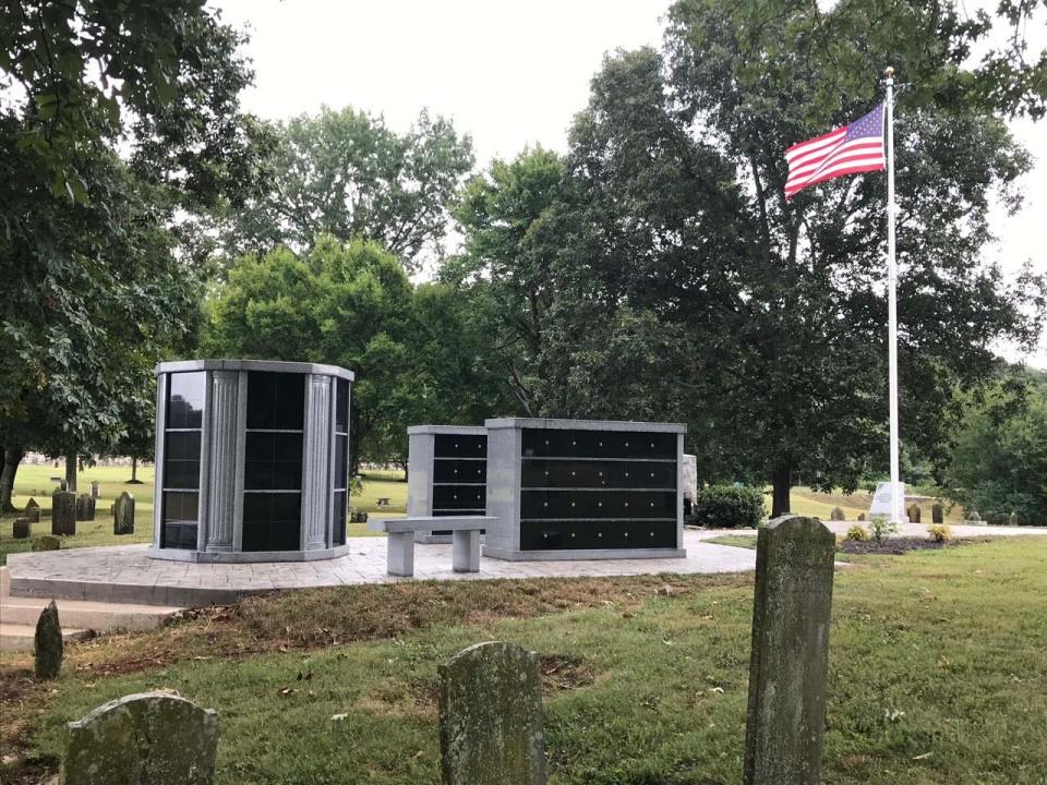 Amid gravestones greater than 100 years old stands a modern columbarium built in the spring of 2019 at Pleasant Forest Cemetery. Wednesday Jan, 18, 2023.