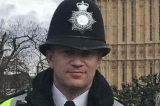 'Last picture': This poignant picture of Keith Palmer is thought to be last taken before his murder