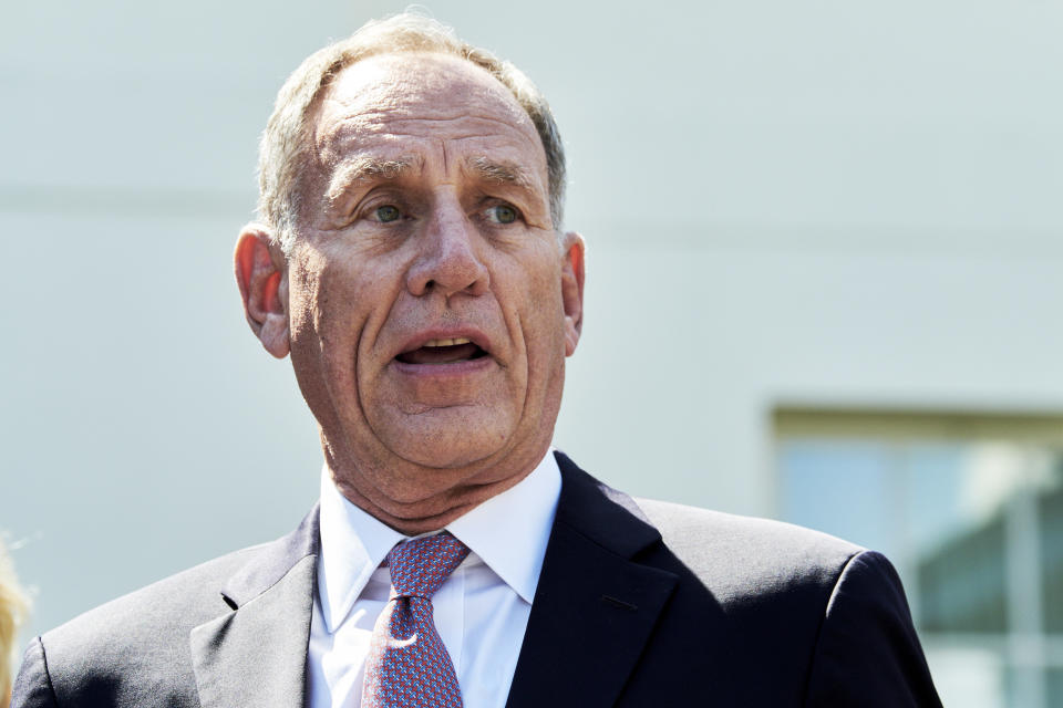 Toby Cosgrove, president and chief executive officer of Cleveland Clinic Foundation, speaks to members of the media following a policy discussion with President Trump. (Photo: Bloomberg via Getty Images)