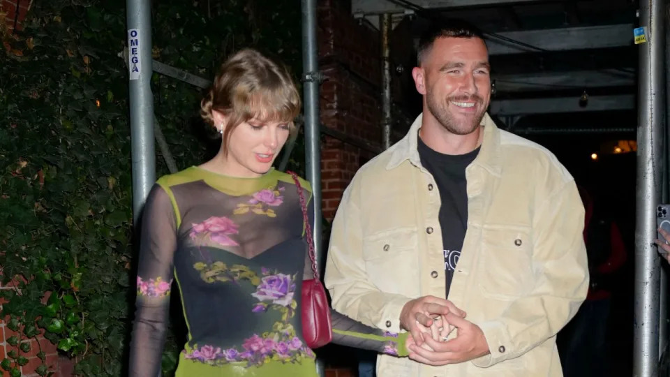 Taylor Swift and Travis Kelce. Gotham/GC Images.