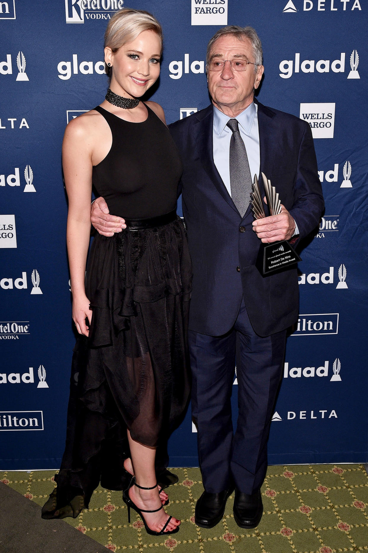 Jennifer Lawrence and Robert De Niro (Bryan Bedder / Getty Images)