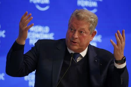 Former U.S. Vice President Al Gore, attends the annual meeting of the World Economic Forum (WEF) in Davos, Switzerland, January 18, 2017. REUTERS/Ruben Sprich