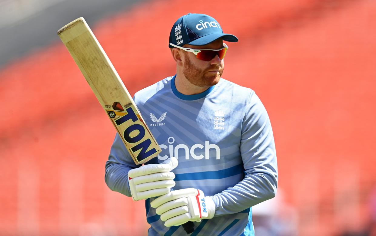 Jonny Bairstow gets his eye in ahead of the match (Getty Images)