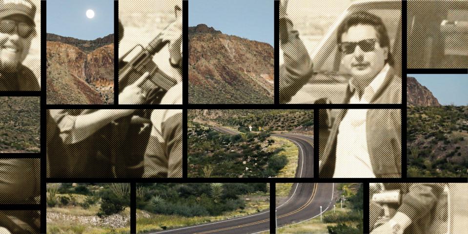 Collage of Ramirez and Big Bend National Park landscape