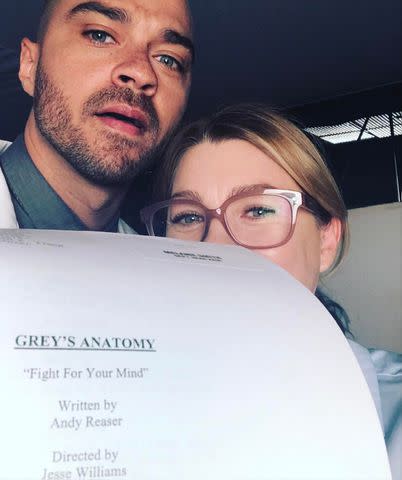 <p>Ellen Pompeo/Instagram</p> Jesse Williams and Ellen Pompeo