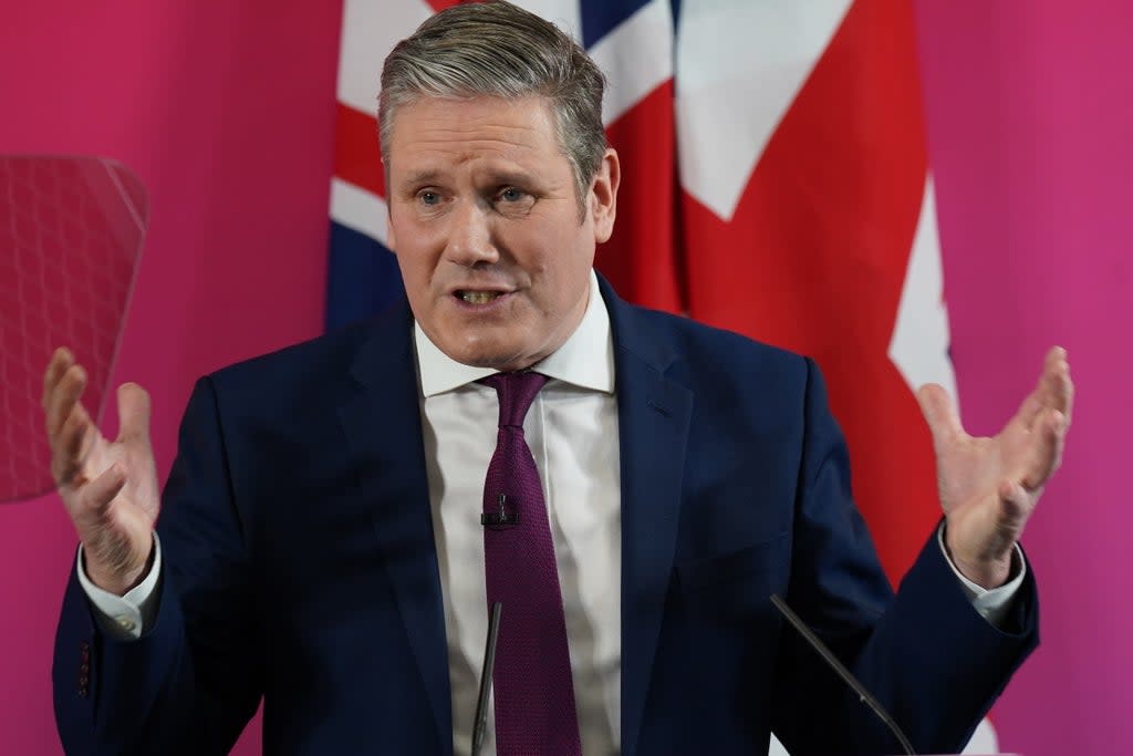 Sir Keir Starmer said he is not in favour of changing the law to decriminalise drugs following reports that London Mayor Sadiq Khan is planning to end the prosecution of young people caught with cannabis (Jacob King/PA) (PA Wire)