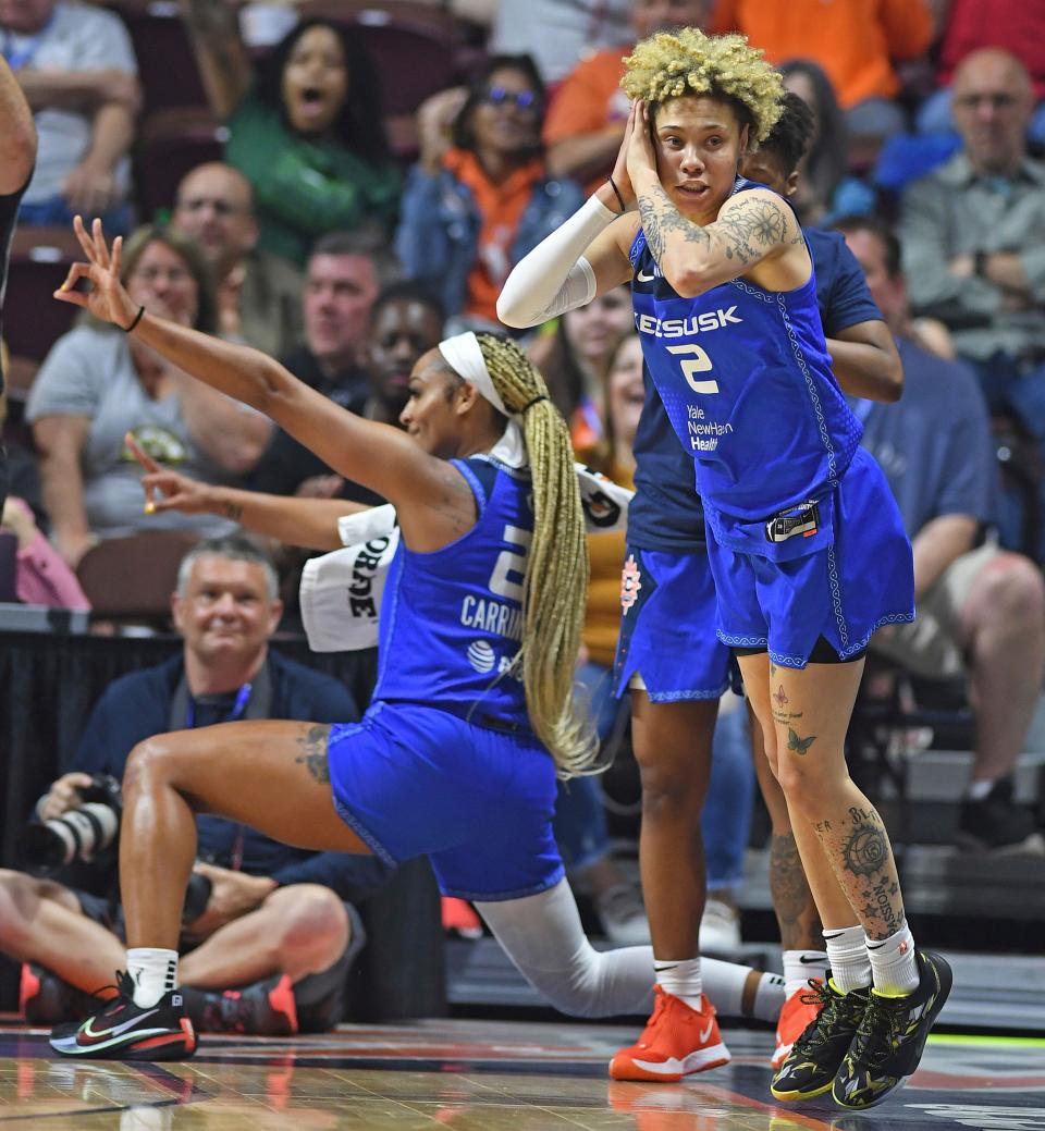 Natisha Hiedeman, a former Marquette star, has been in the league since being drafted by the Connecticut Sun in 2019.