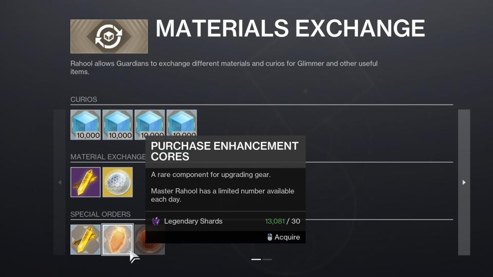 Economy images from Destiny 2.