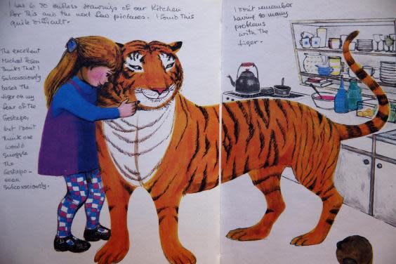 Kerr’s illustration of Sophie and the tiger from her famous book (Getty)