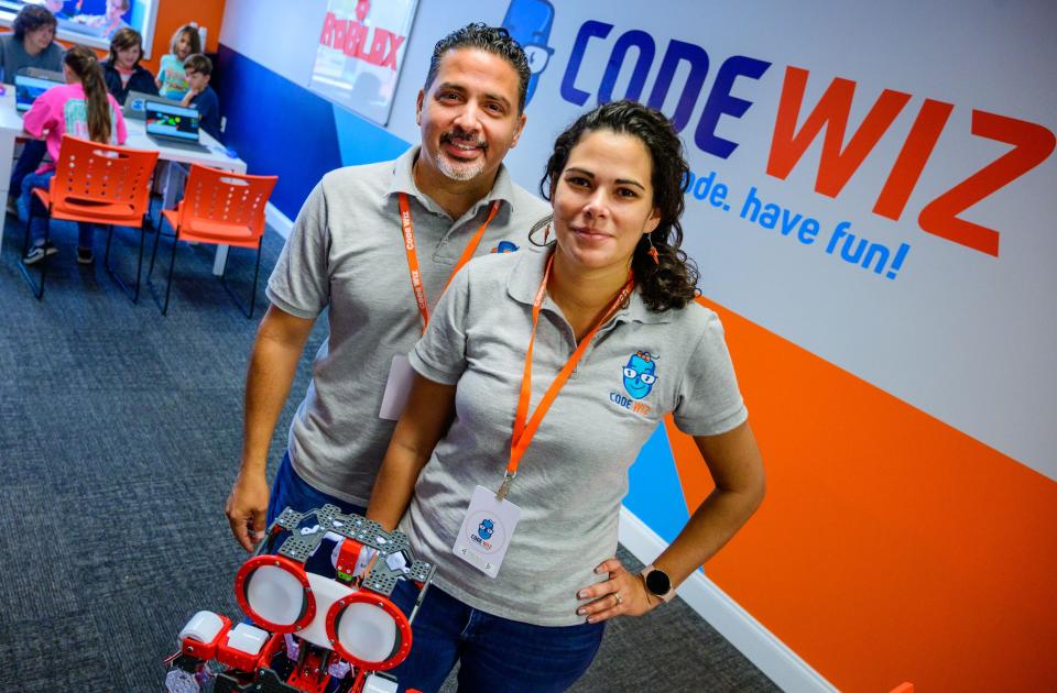 Rebeca Rodriguez and Eliud Rivera own Code Wiz in Fruit Cove in northern St. Johns County. The new business offers children individualized classes in robotics, computer programming, 3D printing and other tech subjects.