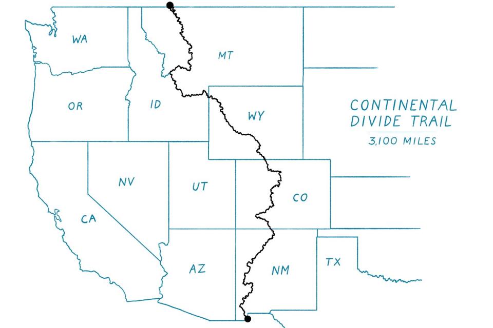 Continental Divide Trail map