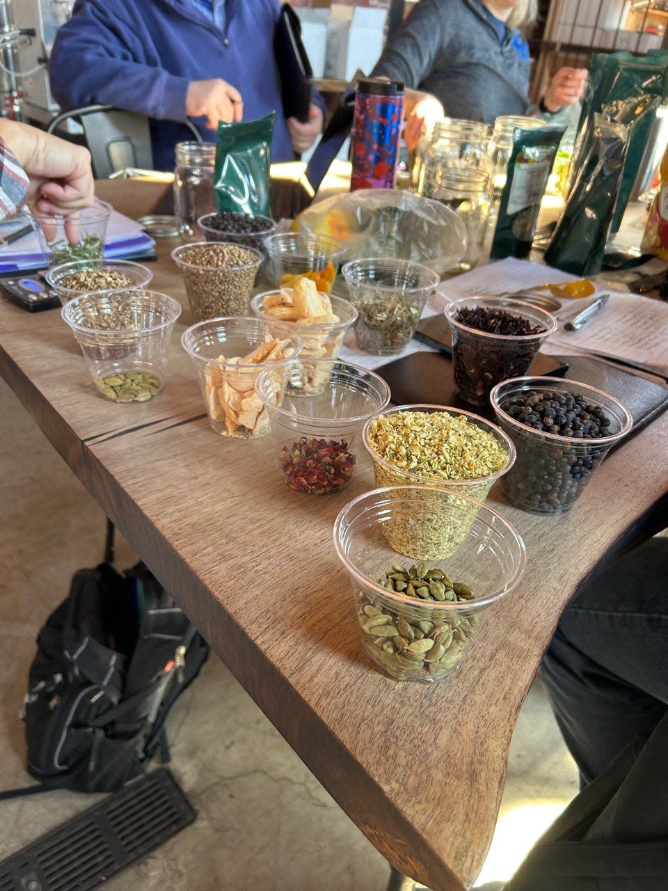 A selection of botanicals which NCC students add to their gin to create a unique flavor profile.