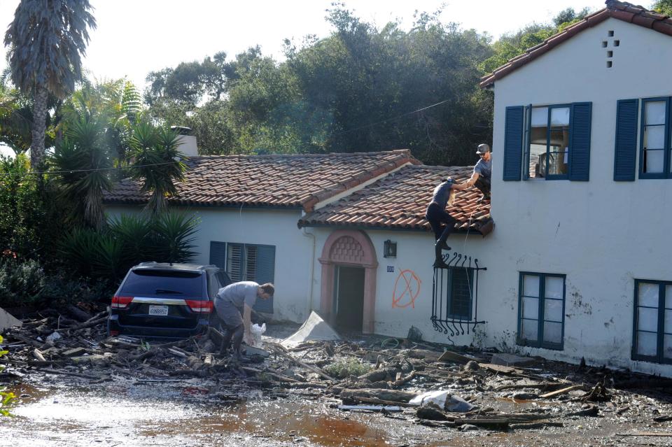 Der kalifornische Promi-Ort Montecito wurde am Dienstag von der Schlammlawine überrascht. (Bild: ddp Images)