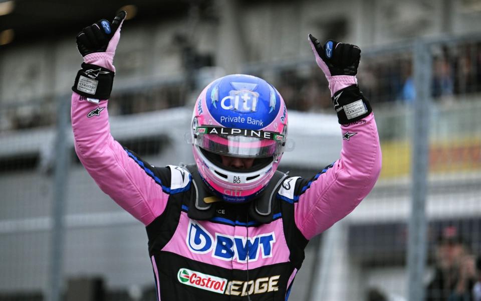 Spanish Formula One driver Fernando Alonso of Alpine F1 Team reacts after his second place finish in the qualifying of the Formula One Grand Prix of Canada at the Circuit Gilles-Villeneuve in Montreal, Canada, 18 June 2022. The Formula One Grand Prix of Canada will take place on 19 June 2022. Formula One Grand Prix of Montreal, Canada - 18 Jun 2022 - Jim Watson/Shutterstock