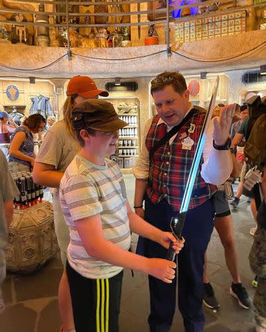 <p>Mayim Bialik Instagram</p> Mayim Bialik's son Frederick at Disneyland.