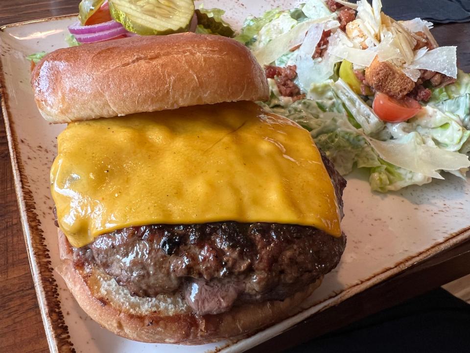 A basic cheese burger is anything but basic at Jimmy P’s Charred in Bonita Springs.