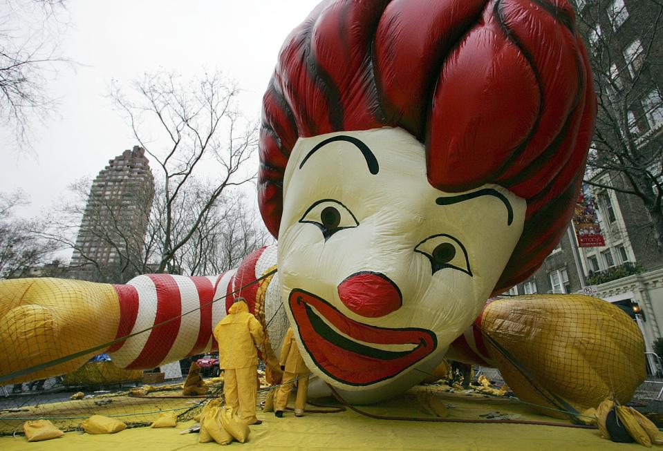 Ron's Thanksgiving day balloon, partially deflated