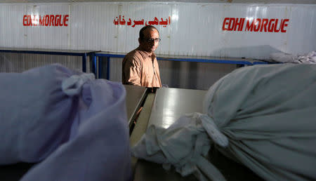 Faisal Edhi, son of Abdul Sattar Edhi, founder of EDHI Foundation, visits the EDHI morgue in Karachi, Pakistan May 15, 2016. REUTERS/Akhtar Soomro