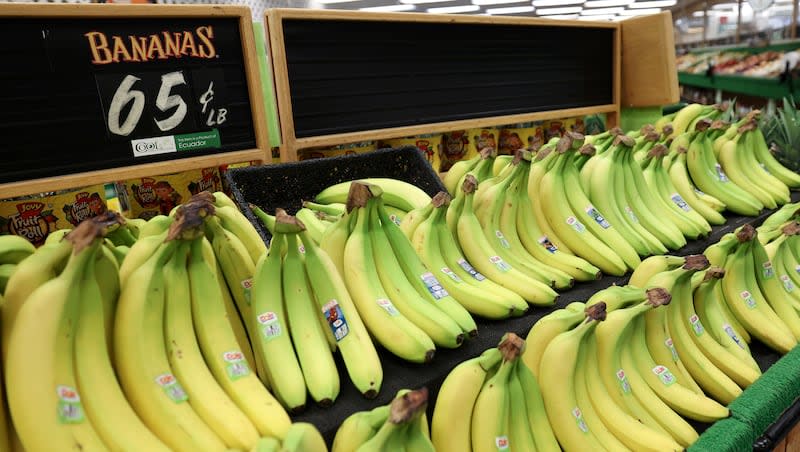 Bananas are pictured at a Reams in Sandy on Wednesday, May 18, 2022.