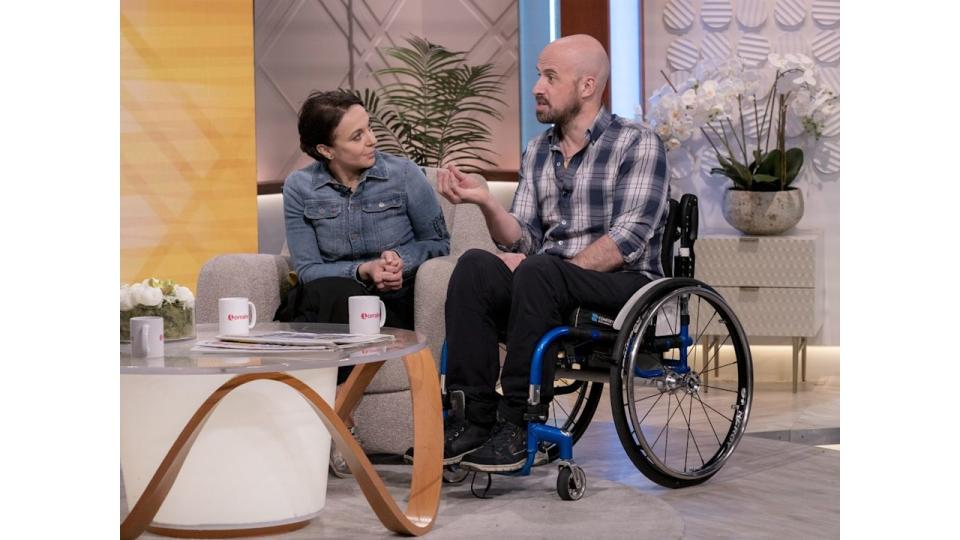 Amanda Abbington and Jonathan Goodwin spoke about his accident on Lorraine