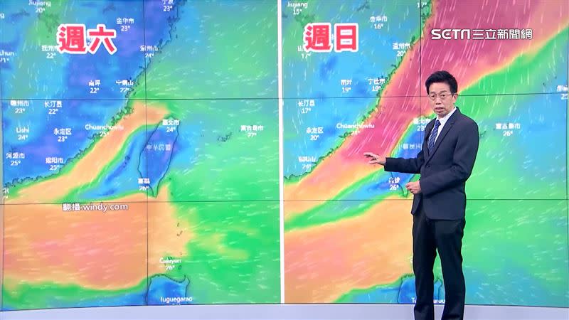 吳德榮預告入秋後最明顯東北季風將在週日抵台。
