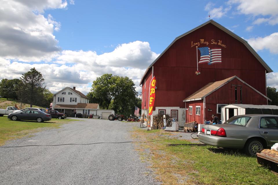 warehouse in a town