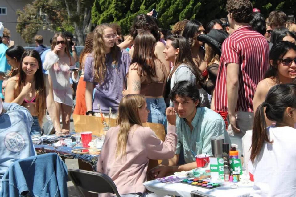 Face painting was part of the celebration at Saturday’s Deltopia celebration on April 6, 2024.