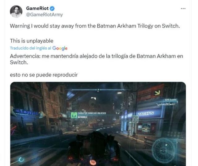 Batman Arkham Trilogy llega a Nintendo Switch: el caballero oscuro  aterrizará este otoño