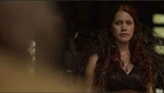 Gillian Alexy as G’Winveer Farrell on Outsiders (Photo: WGN America)