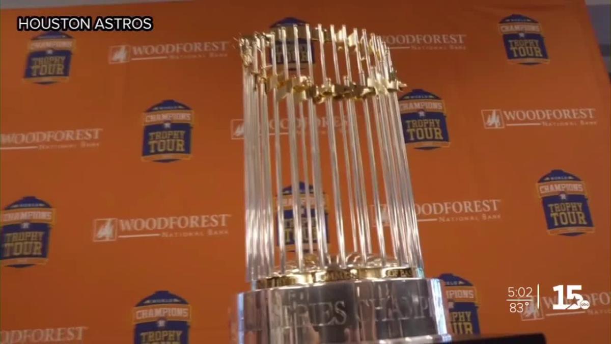 Astros' World Series trophy on its way to College Station