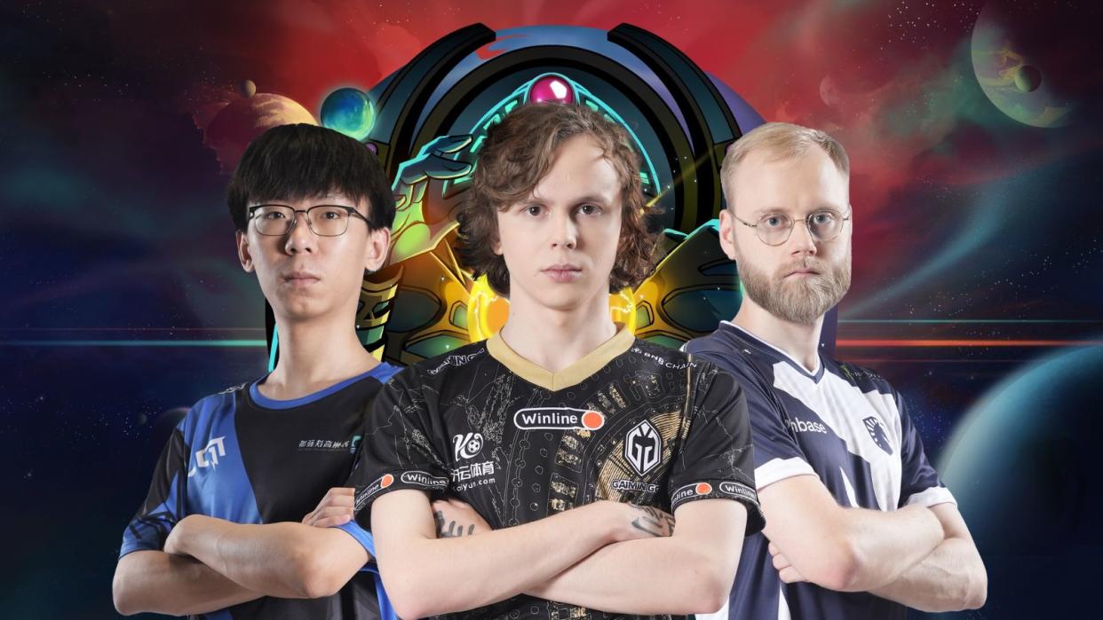 Gaimin Gladiators, Azure Ray, and Team Liquid are the three Dota 2 teams that have survived to the final day of ESL One Kuala Lumpur 2023. Pictured: Azure Ray Lou, Gaimin Gladiators dyrachyo, Team Liquid Boxi. (Photos: Azure Ray, Gaimin Gladiators, Team Liquid, ESL)