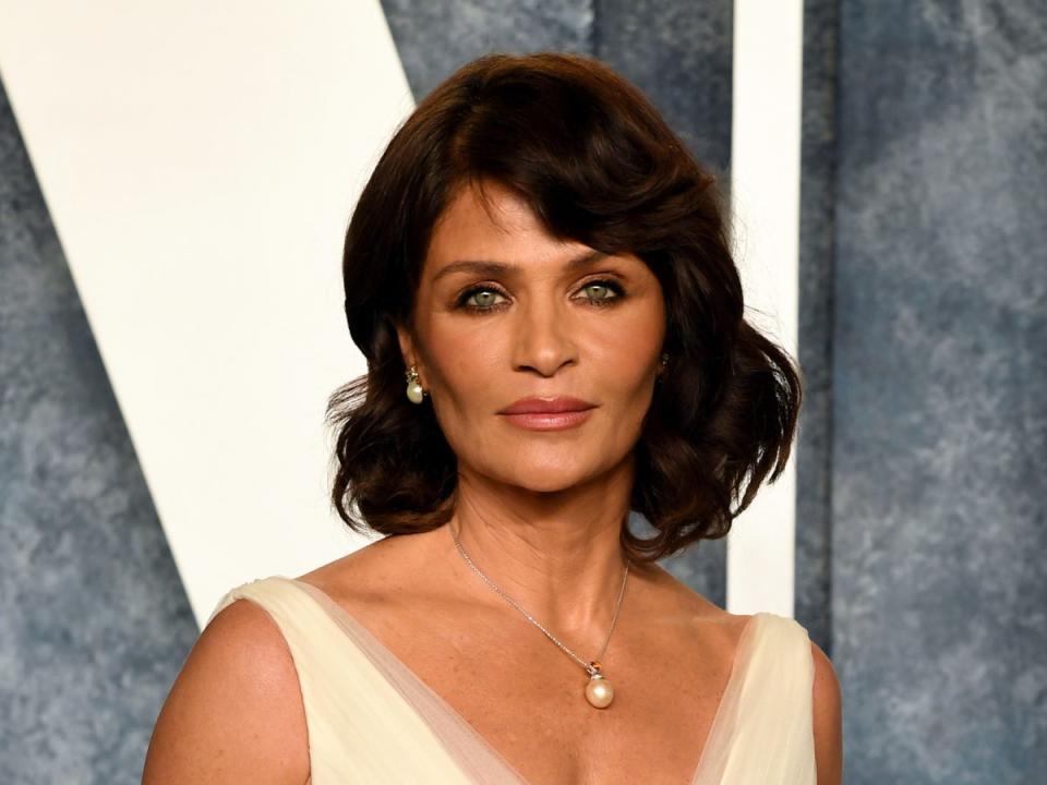 Helena Christensen attends the 2023 Vanity Fair Oscar Party Hosted By Radhika Jones at Wallis Annenberg Center for the Performing Arts on March 12, 2023 in Beverly Hills, California. (Getty Images for Vanity Fair)