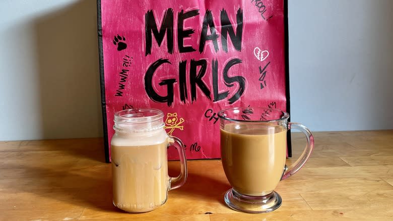 Mean girls sign and coffee