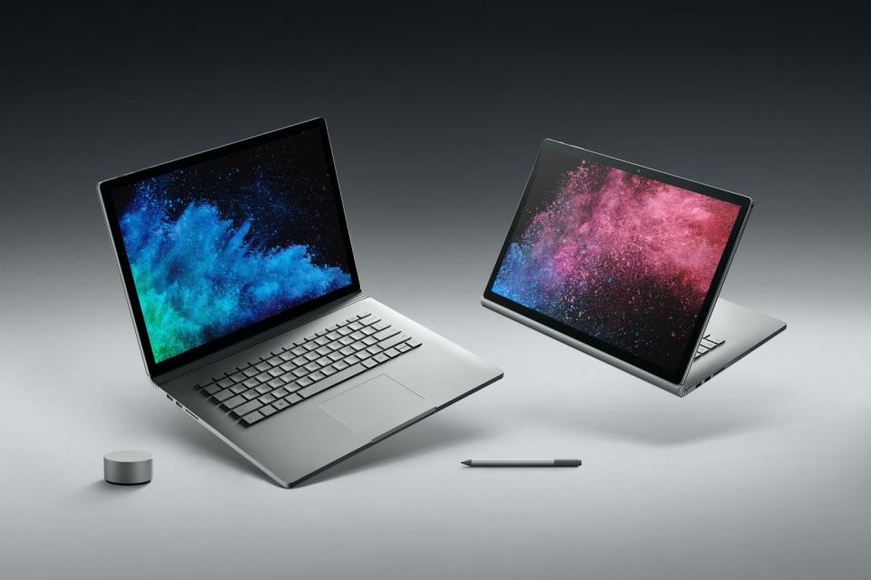 Microsoft’s Surface Book 2 is a convertible laptop that turns into a tablet.