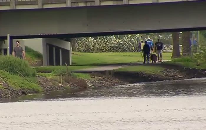 The Maribyrnong River where the incident happened. Image: 7News