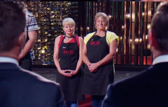 Karen and Ros were proud of their efforts over the course of the competition. Photo: Channel 7.