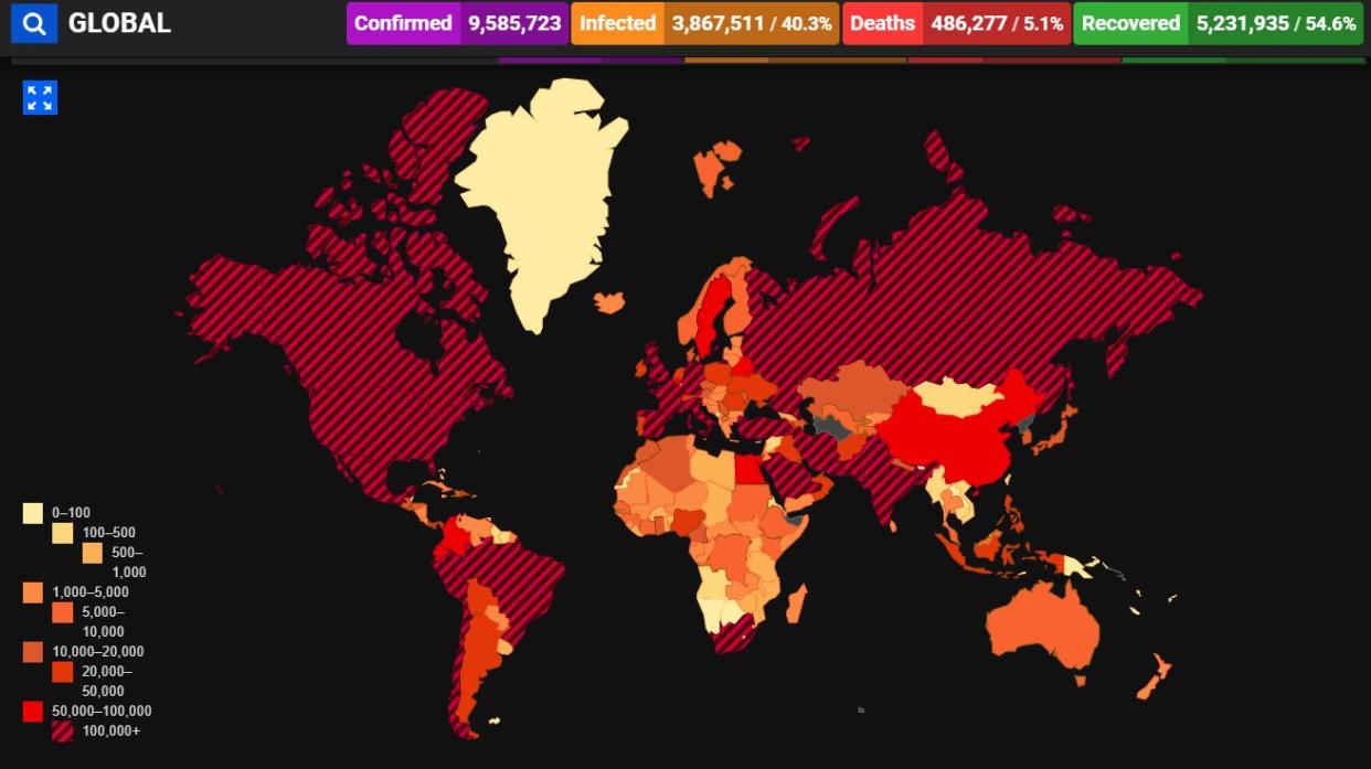 Cifras de contagios y fallecidos a nivel global | Covid19 info live