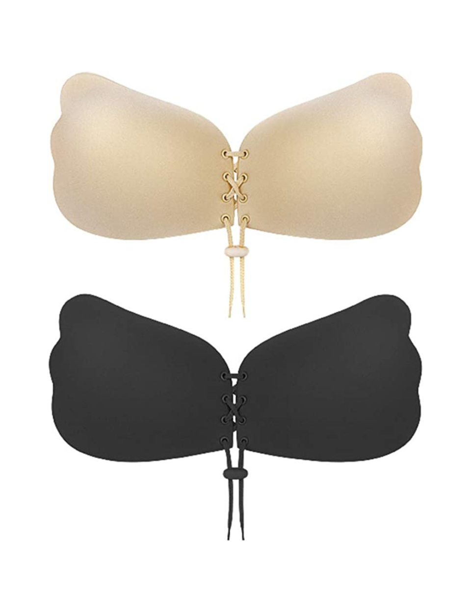 2 Pairs Strapless Backless Sticky Invisible Lift-Up Bra