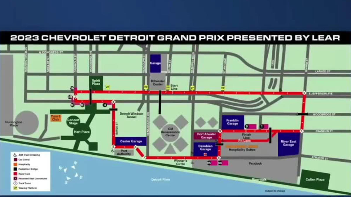 Detroit Grand Prix track starting to take shape in Downtown Detroit