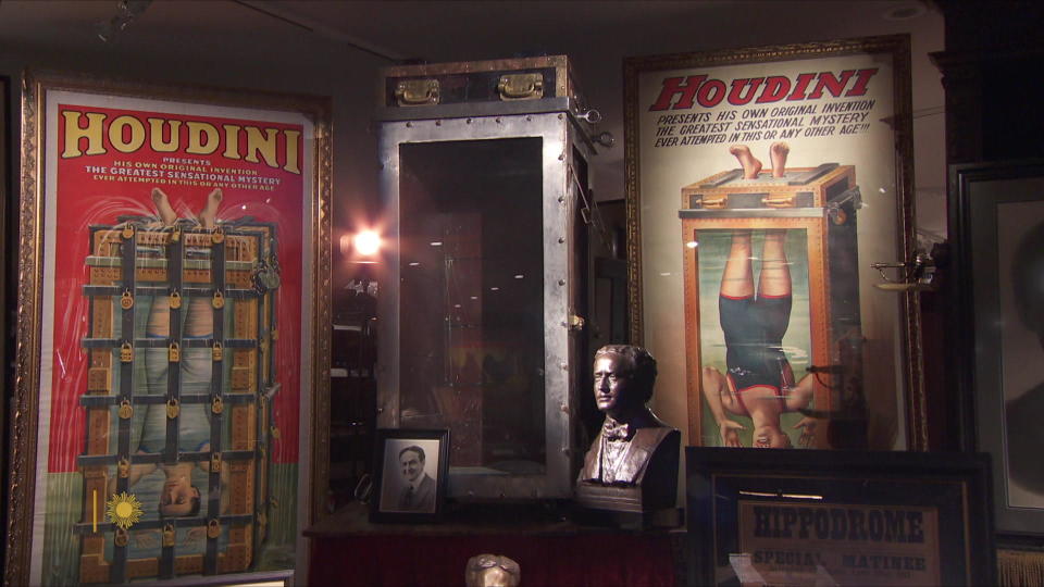 Artifacts in Copperfield's private museum of magic. / Credit: CBS News