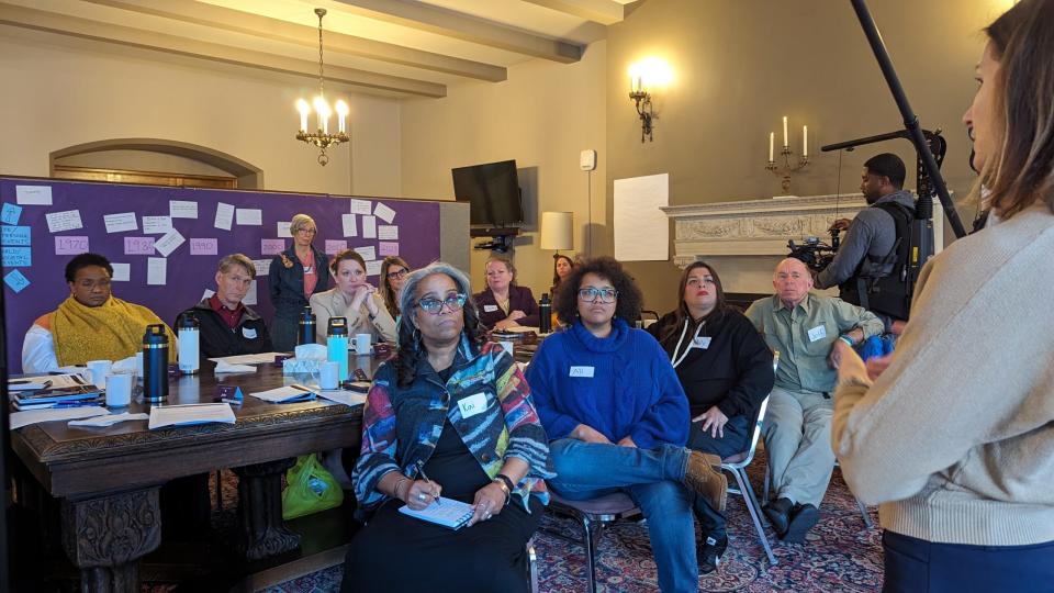 Fourteen Wisconsin residents of diverse backgrounds and stances on abortion rights meet to try to arrive at consensus solutions on abortion access and family well-being.